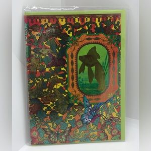 Golden Koi | Butterfly | Good Health | Happiness Greeting Card With Envelope